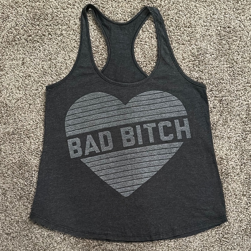 Gray Heart Graphic Women's Tank Top